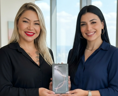 Caroline Polifiq e Talita Ferreira, sócias da Donas da Maçã